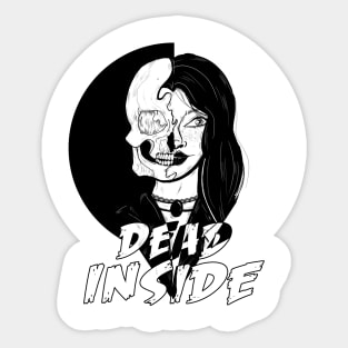 DEAD INSIDE skeleton Sticker